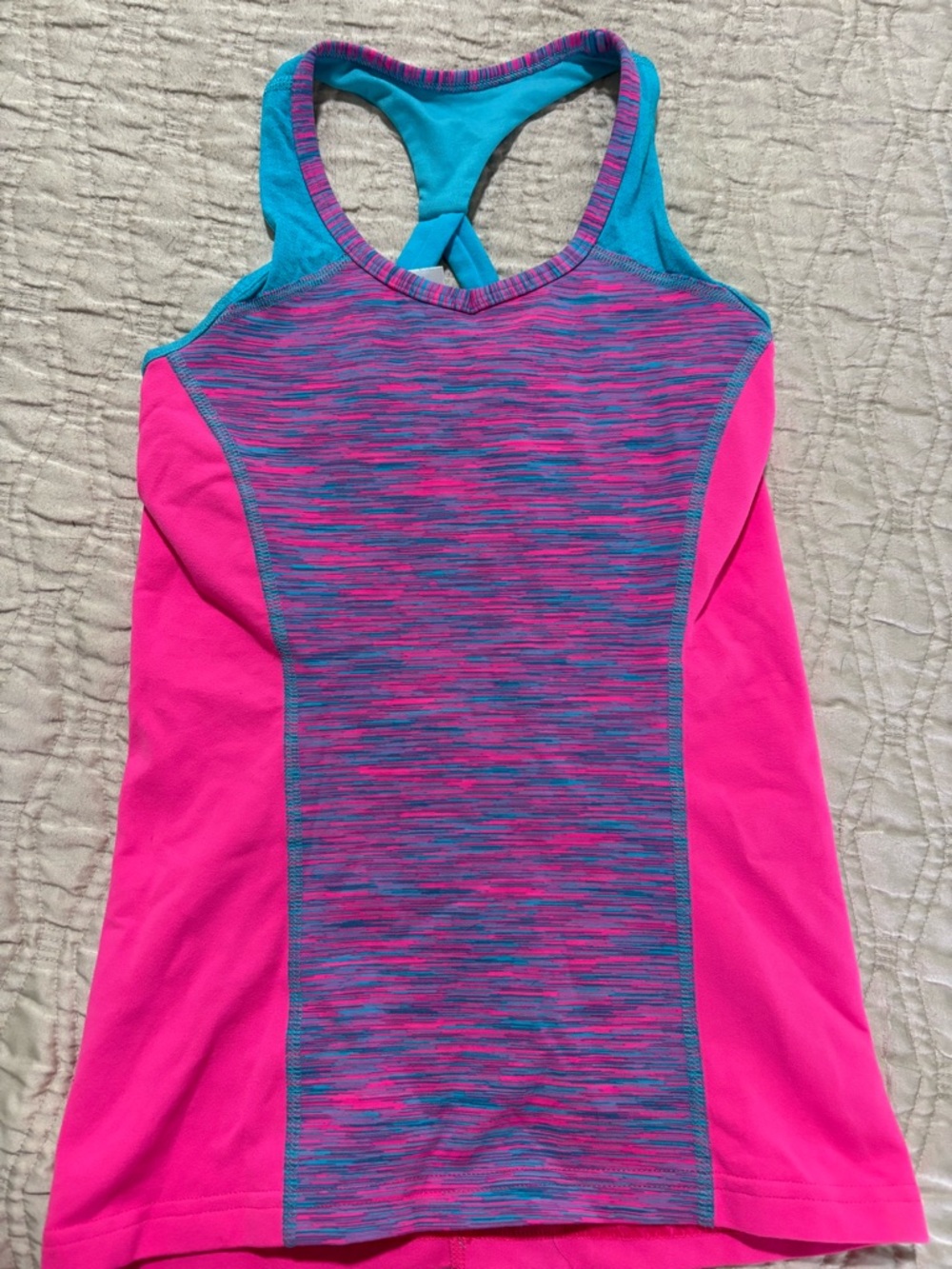 Ivivva Girls' Tank Top - Hot Pink & Teal